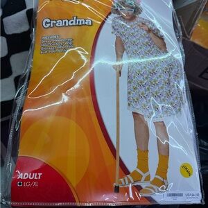 Grandma Costume Dress with Floral Print